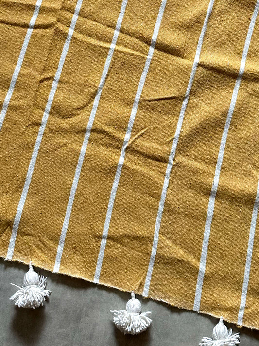 Pompom blanket (ストライプ)