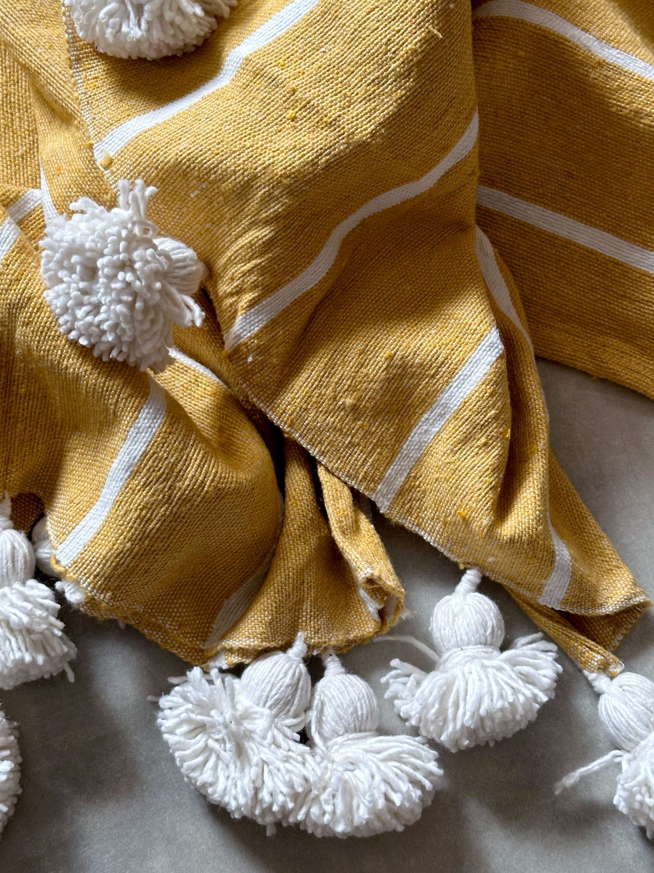 Pompom blanket (ストライプ)