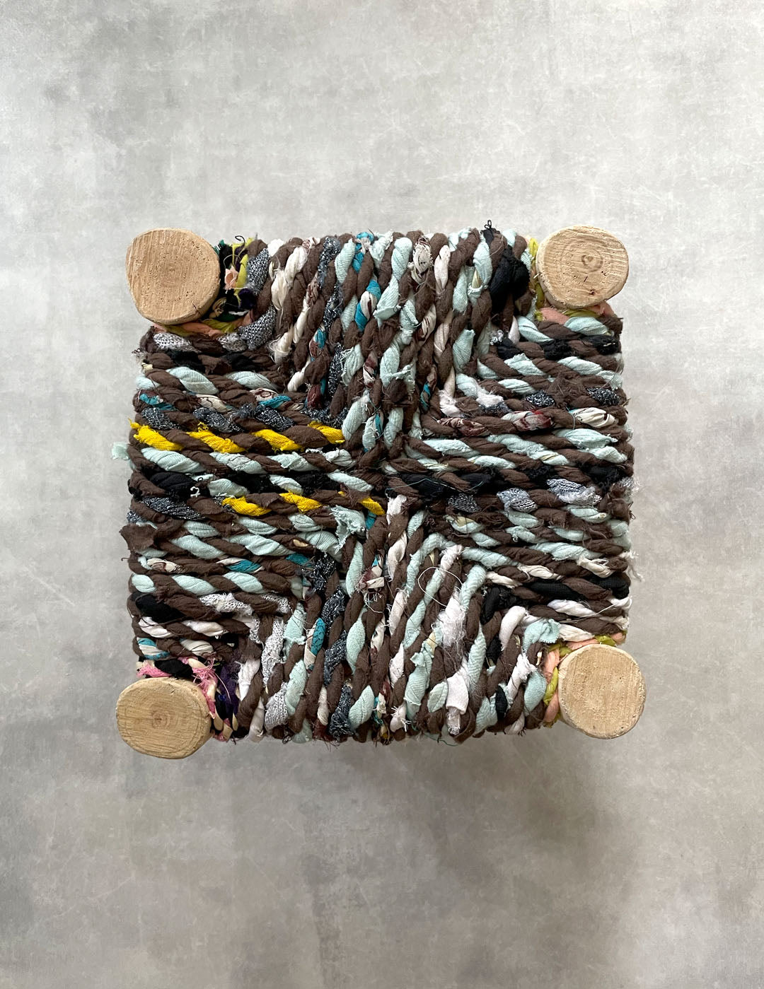 Handmade stool ( Mix colors )