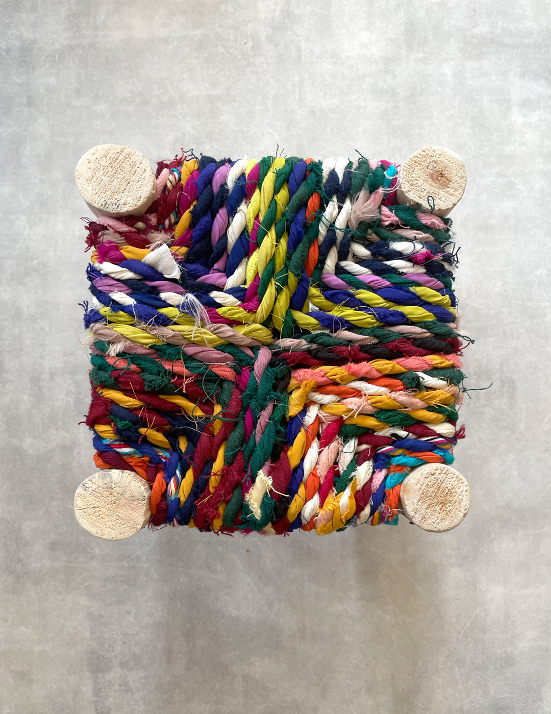 Handmade stool ( Mix colors )