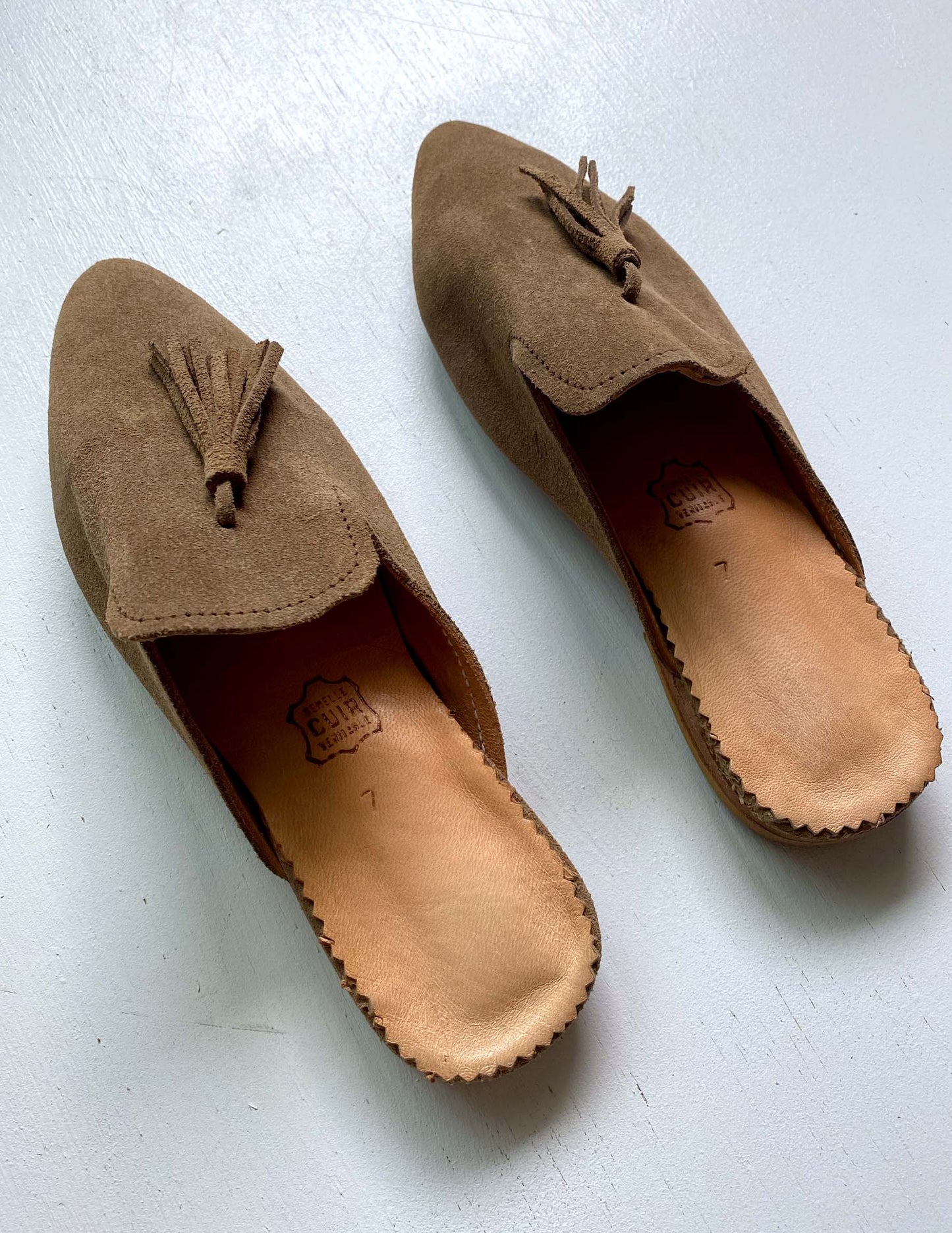 Suede babouche