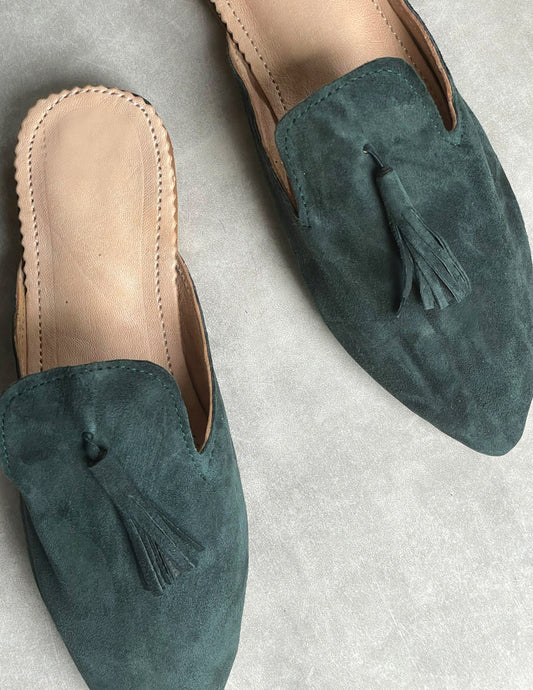 Suede babouche