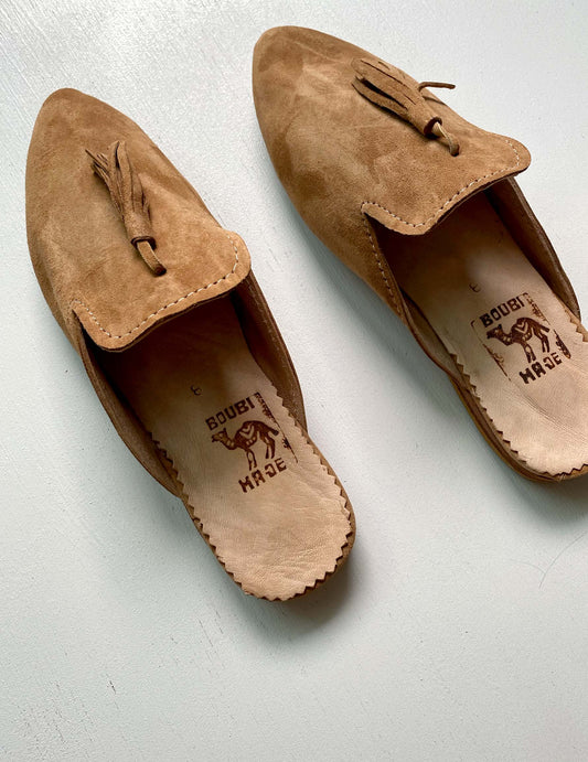 Suede babouche