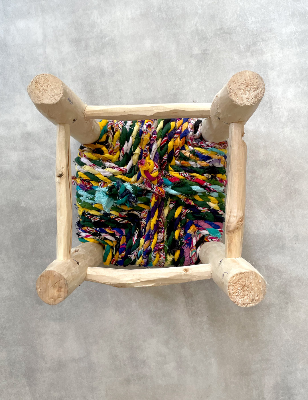 Handmade stool ( Mix colors )