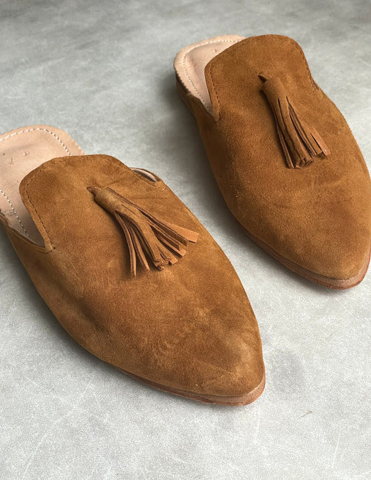 Suede babouche