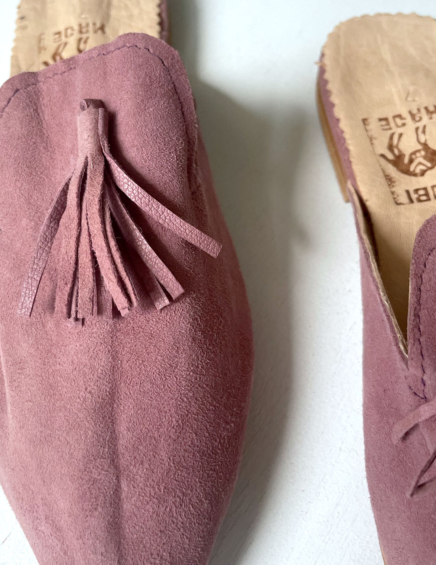 Suede babouche