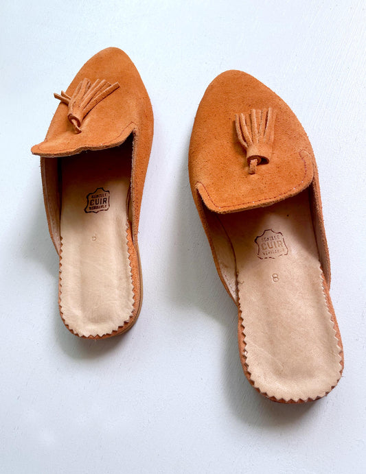 Suede babouche