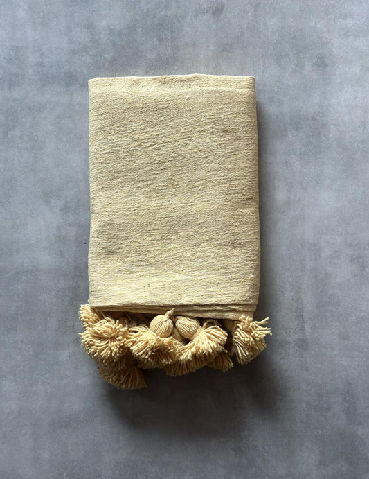Pompom blanket (マスタード)