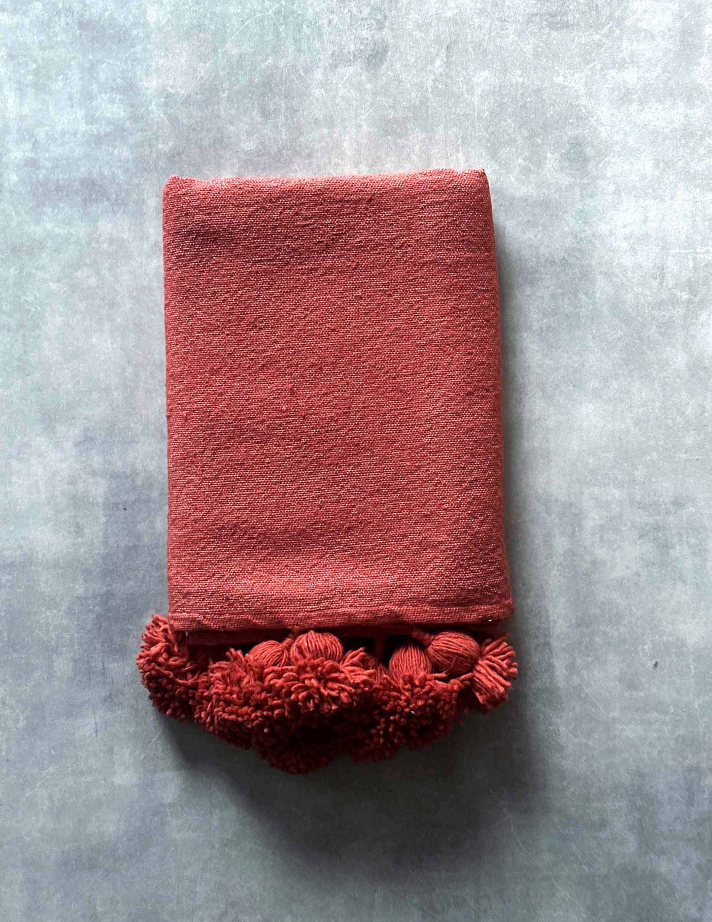 Pompom blanket (テラコッタ)