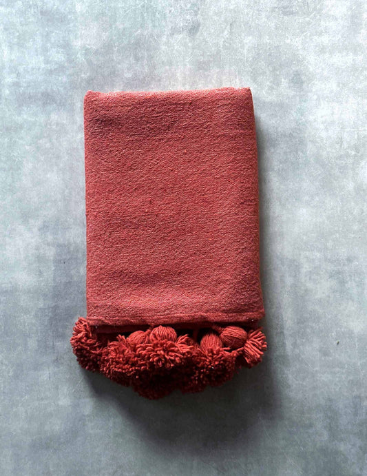 Pompom blanket (テラコッタ)