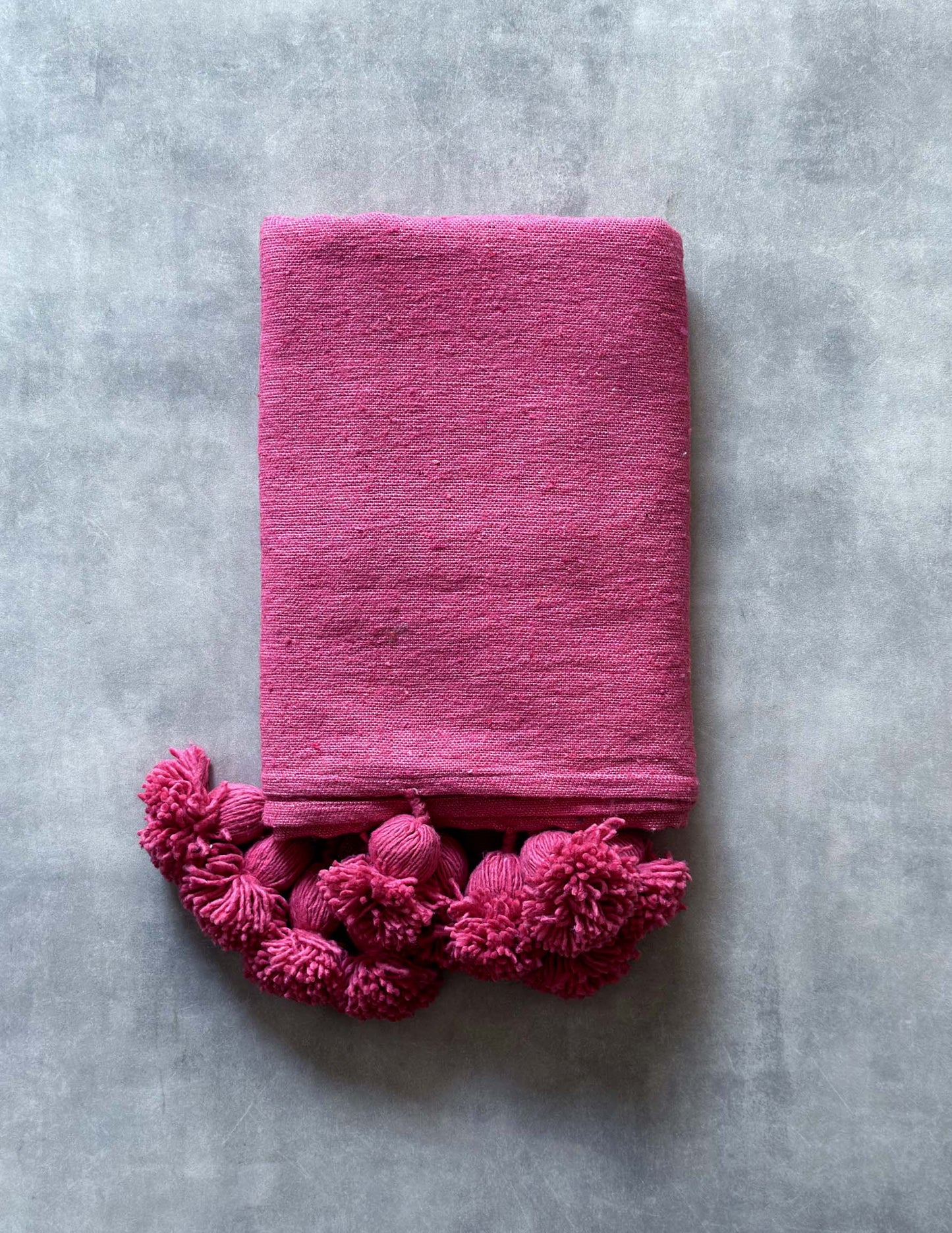 Pompom blanket (ローズピンク)