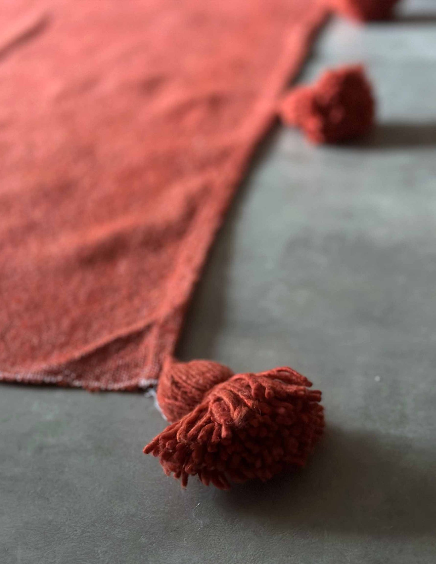 Pompom blanket (テラコッタ)