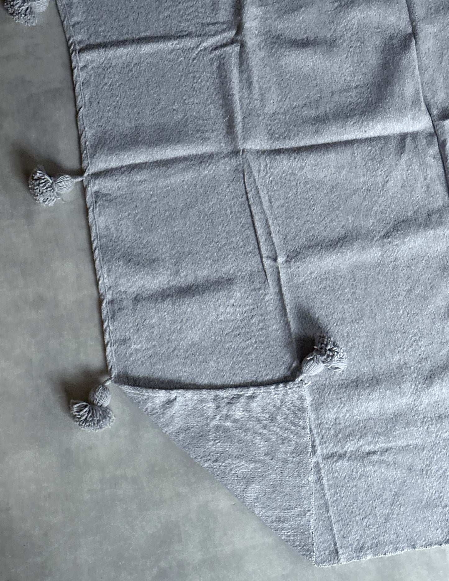 Pompom blanket (グレー)