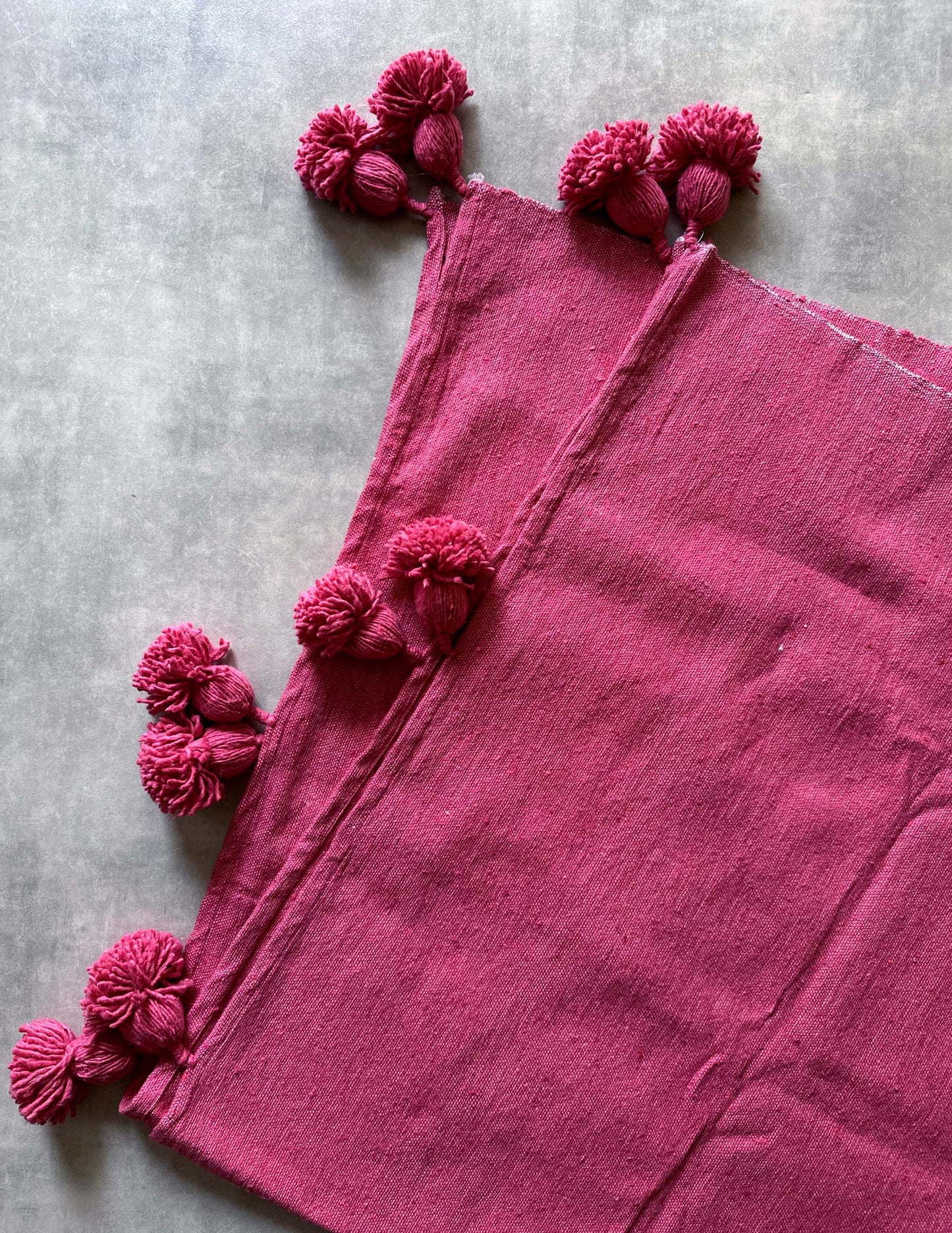 Pompom blanket (ローズピンク)