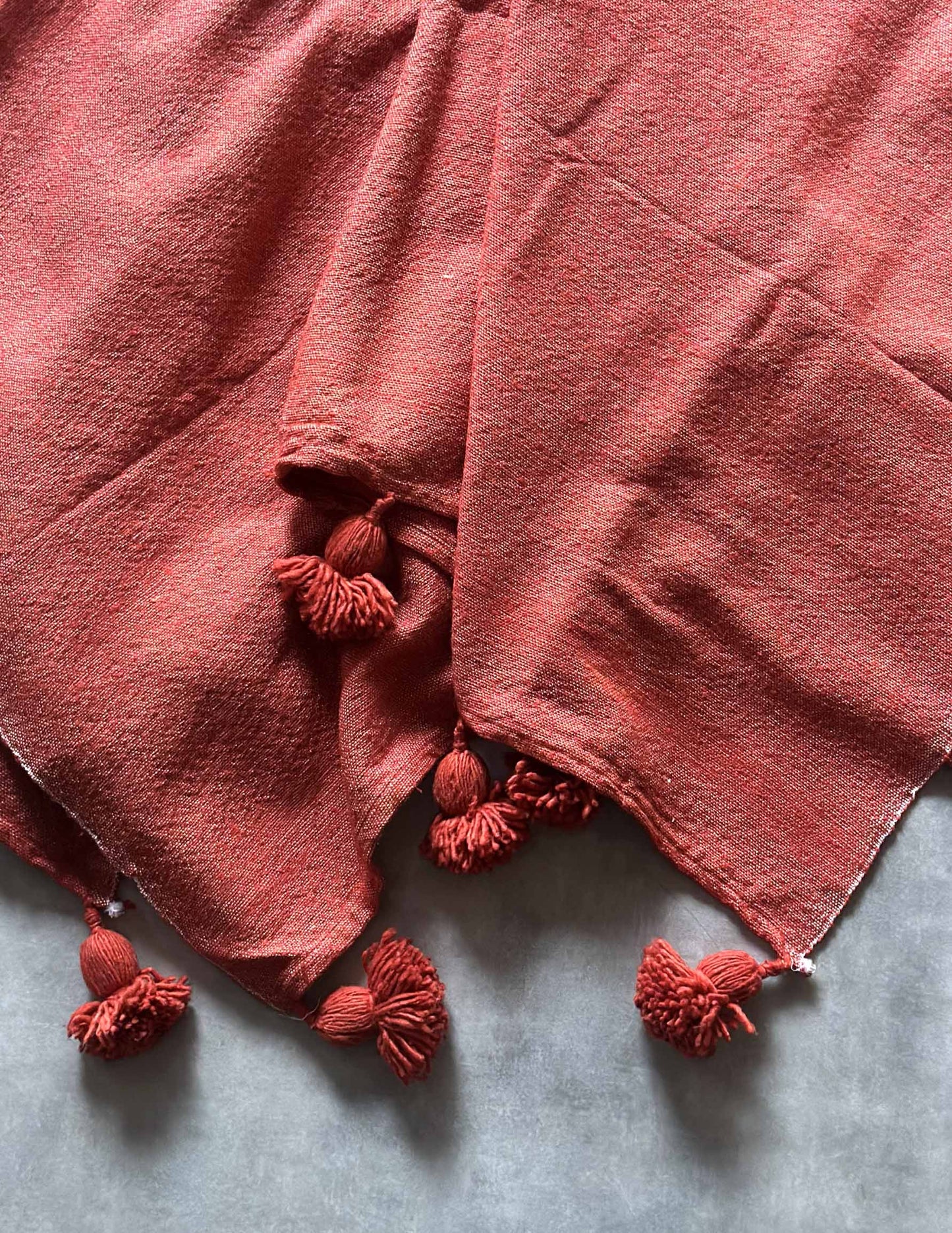 Pompom blanket (テラコッタ)