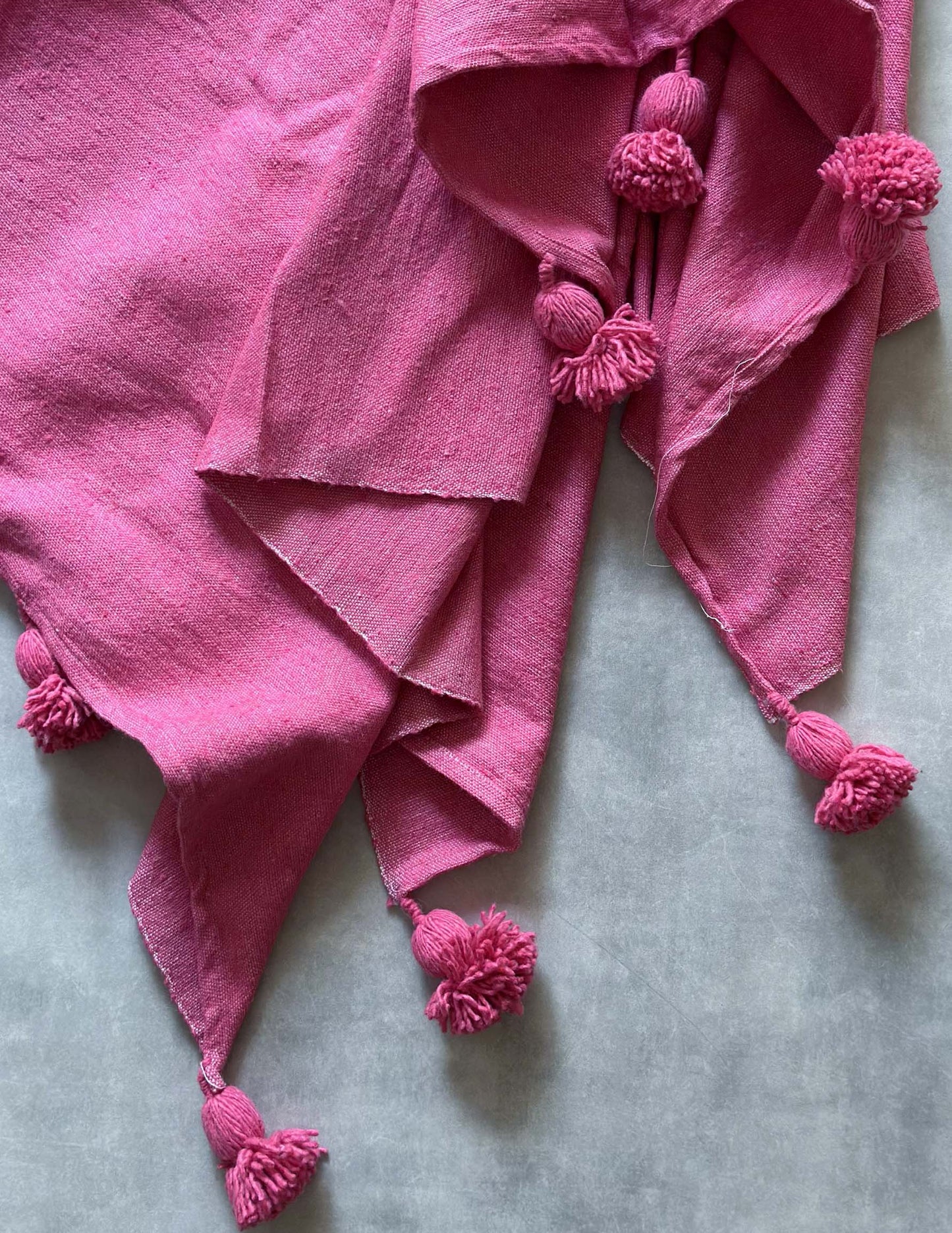 Pompom blanket (ローズピンク)