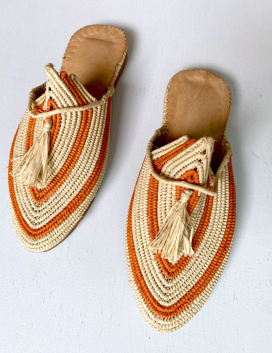 Raffia sandal