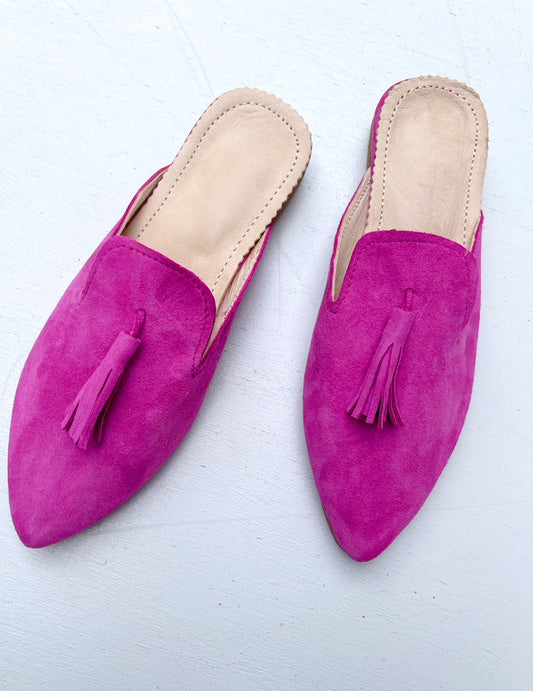 Suede babouche