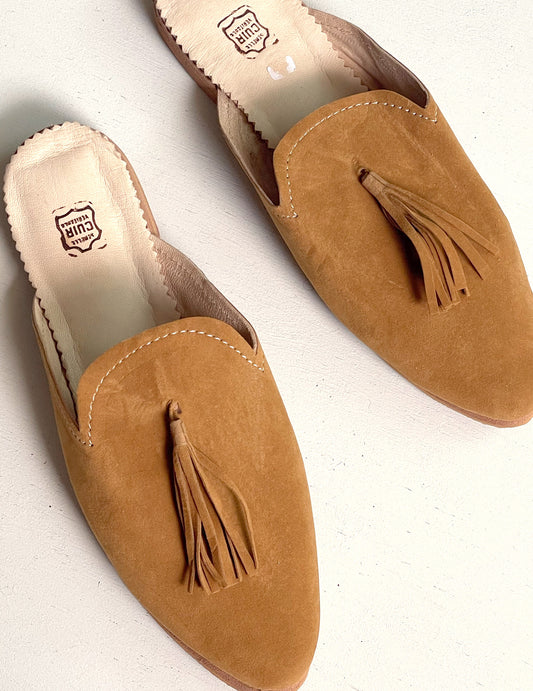 Suede babouche