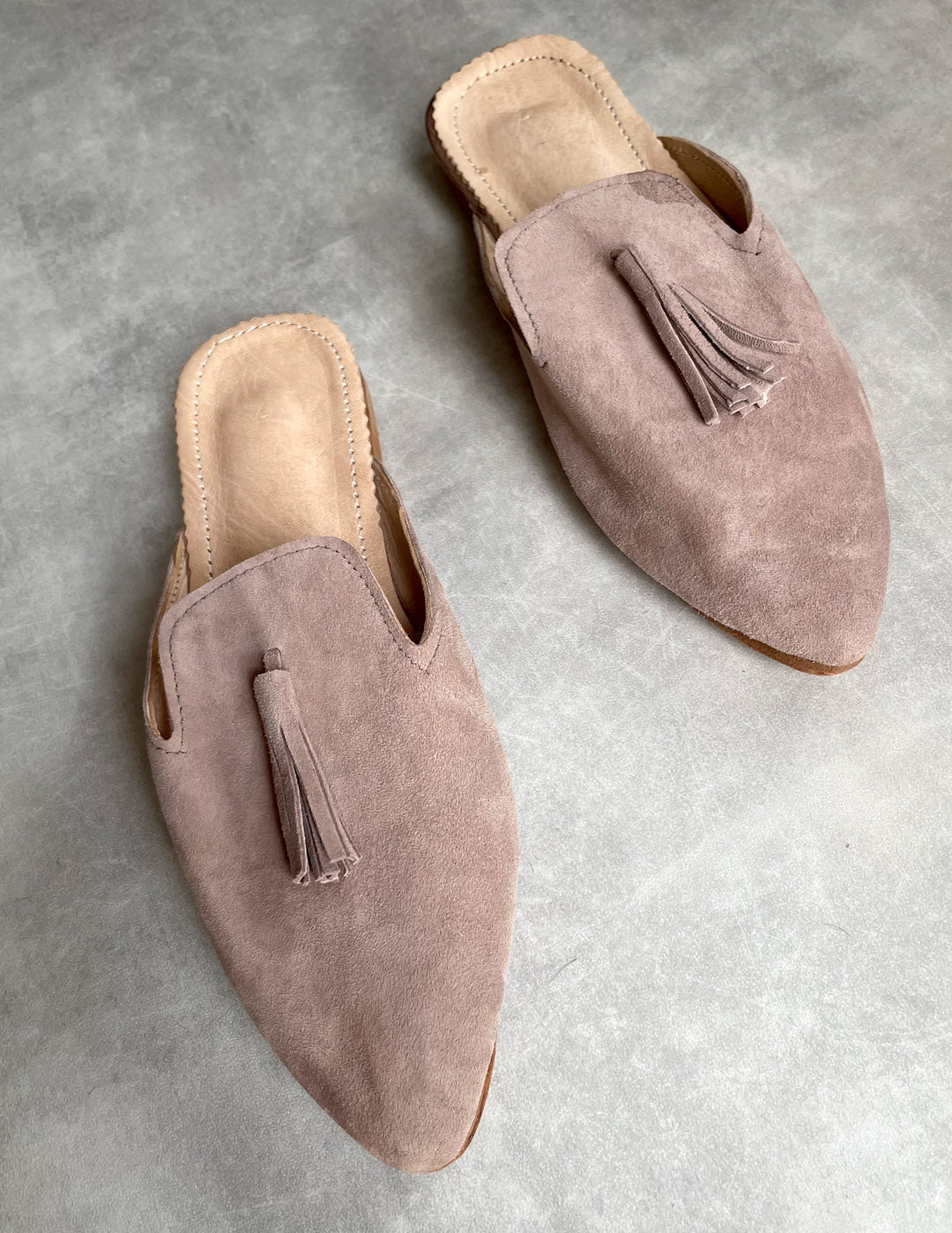 Suede babouche
