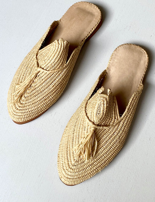 Raffia sandal