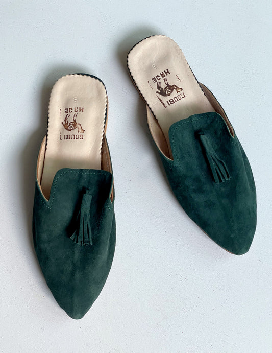 Suede babouche