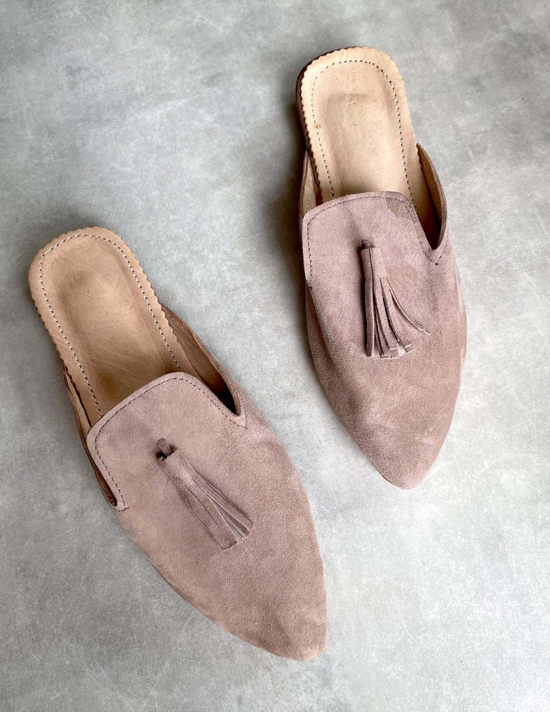 Suede babouche