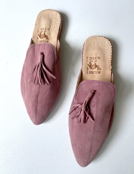 Suede babouche
