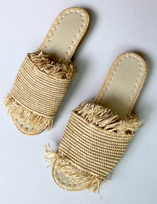 Raffia sandal