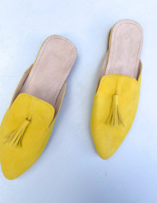 Suede babouche