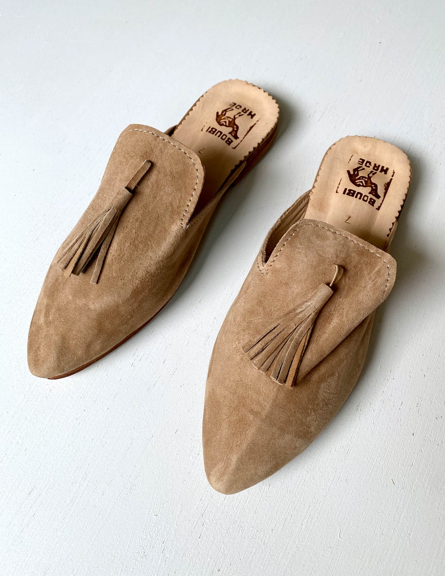Suede babouche
