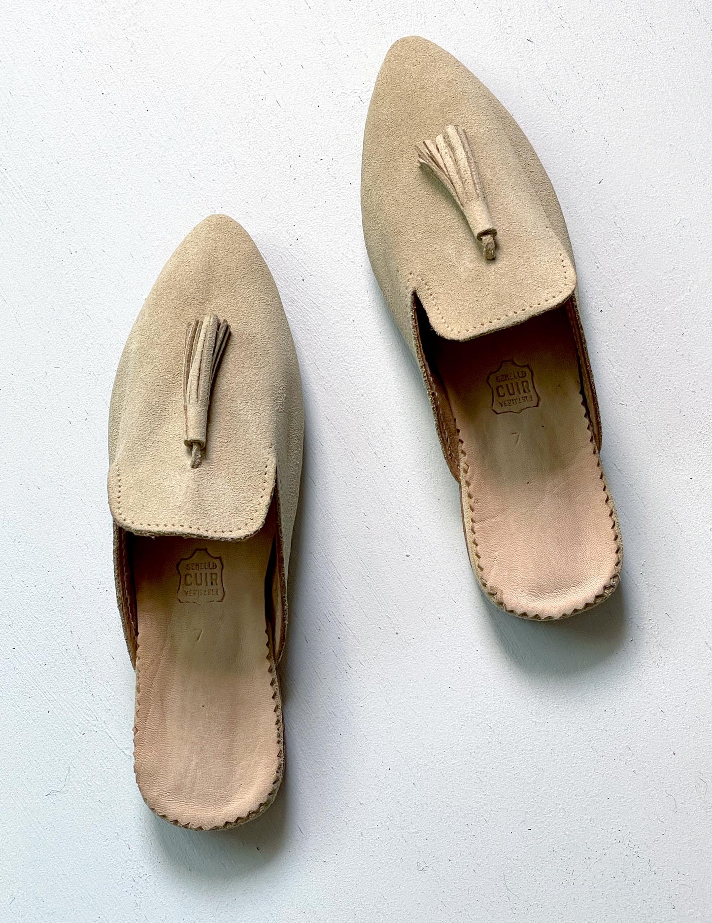 Suede babouche