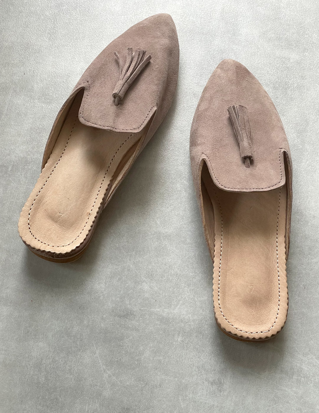 Suede babouche